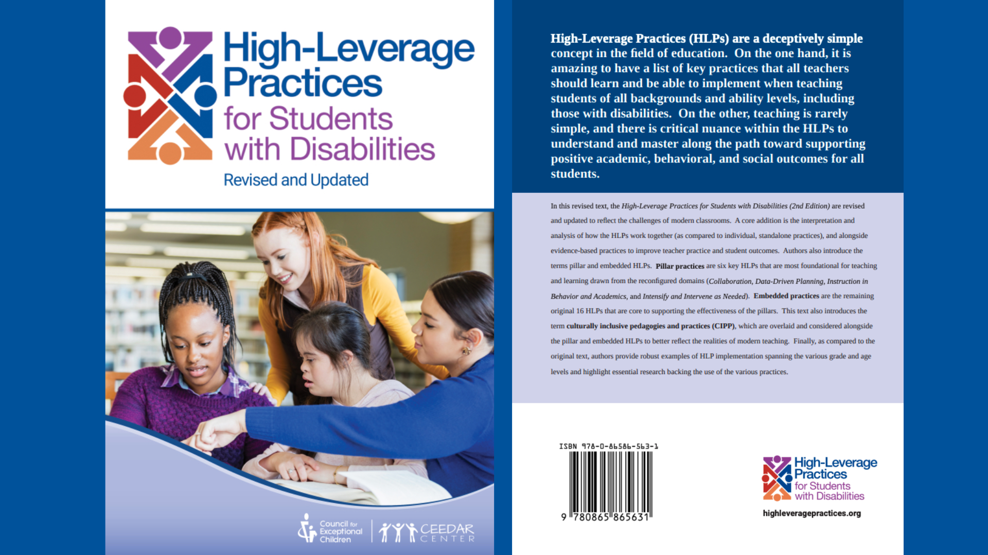 1 High Leverage Practices for Students with Disabilities book cover and last page.