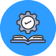 Practice opportunity An icon of an open book and a floating checkmark above it.
